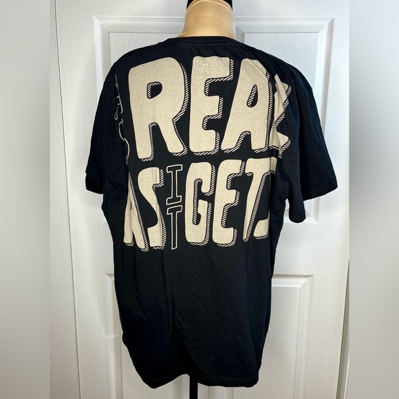 Loomstate Black Short Sleeve Tee Chipotle “as real as it gets” unisex 2X - Picture 3 of 9